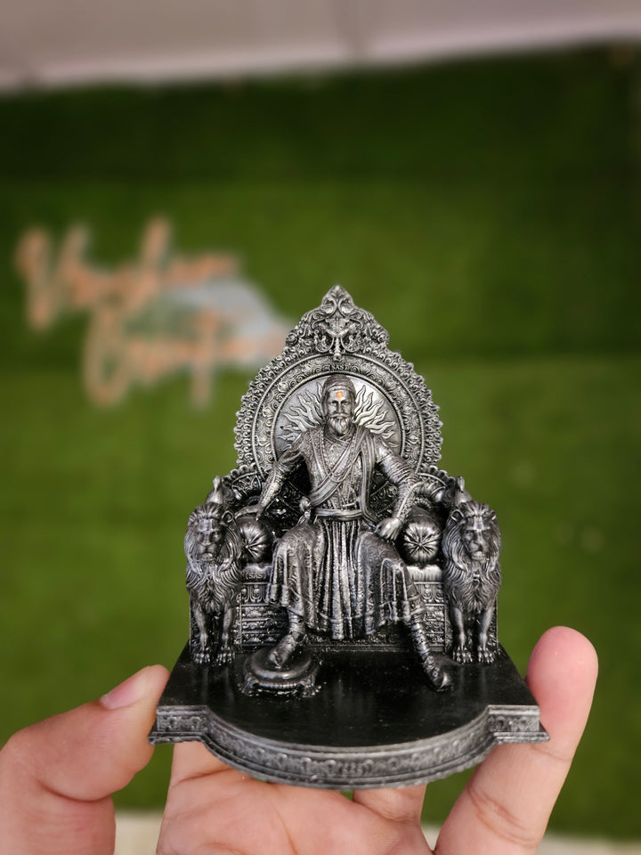 Chhatrapati Shivaji Maharaj Statue Idol Sculpture Showpiece Figurine Murti (4 inch)