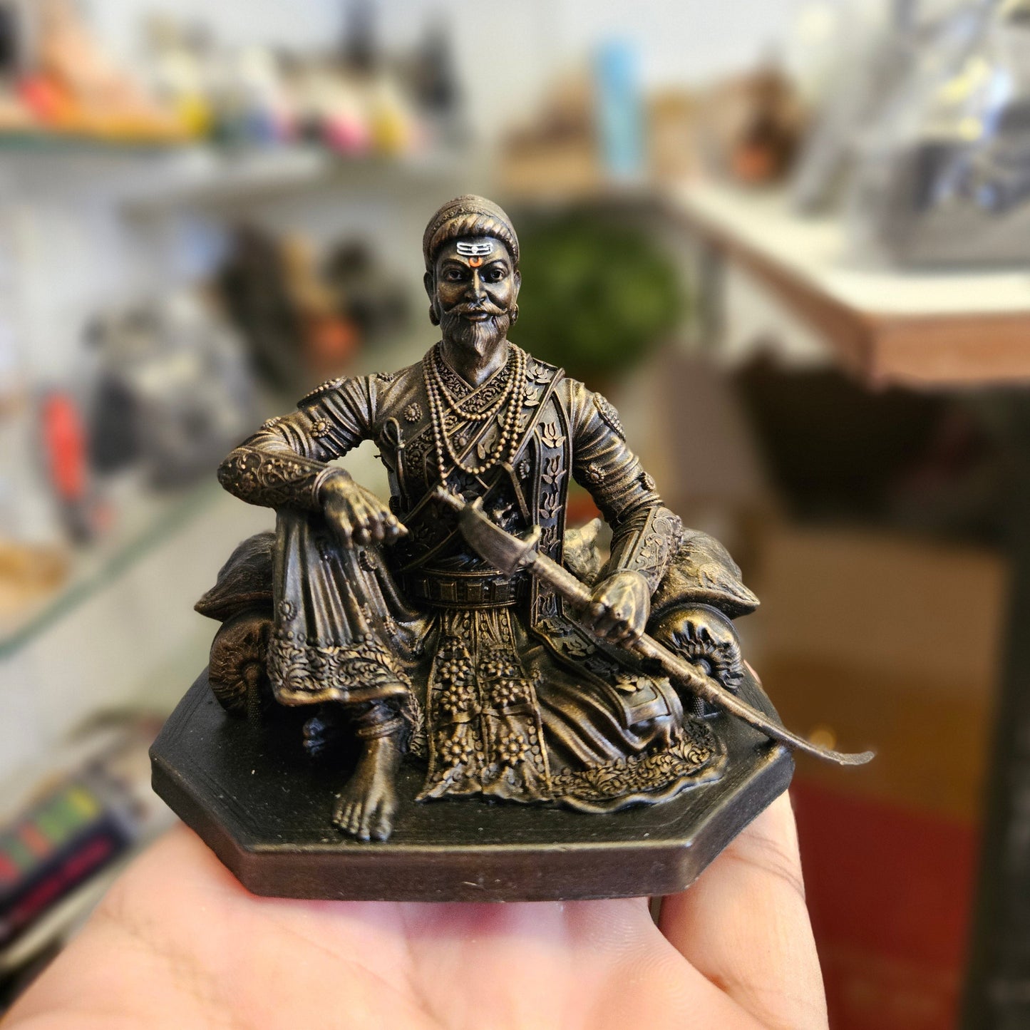 Shree Chhatrapati Sambhaji Maharaj Baithak (3 inch)