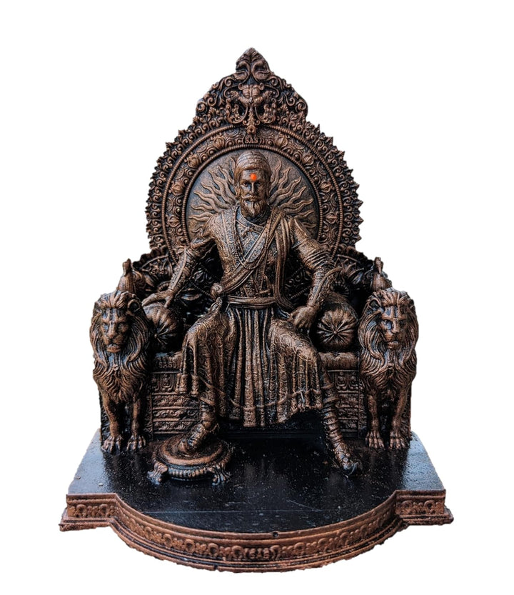 Chhatrapati Shivaji Maharaj Statue Idol Sculpture Showpiece Figurine Murti (4 inch)