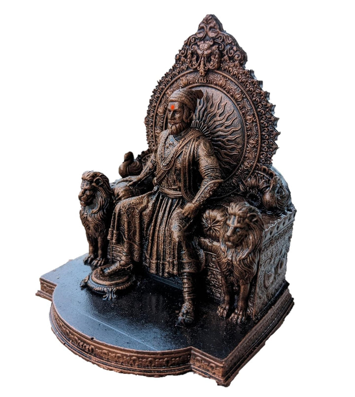 Chhatrapati Shivaji Maharaj Statue Idol Sculpture Showpiece Figurine Murti (4 inch)