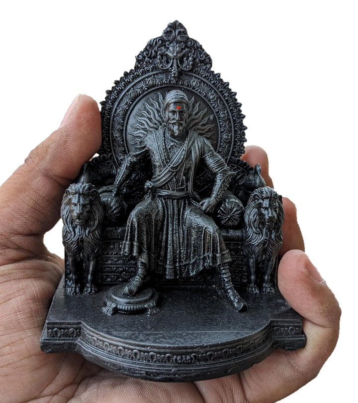 Chhatrapati Shivaji Maharaj Statue Idol Sculpture Showpiece Figurine Murti (4 inch)