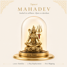 Tapasvi Shiv Ji Idol with Glass Dome – Meditating Mahadev for Car Dashboard & Home Mandir