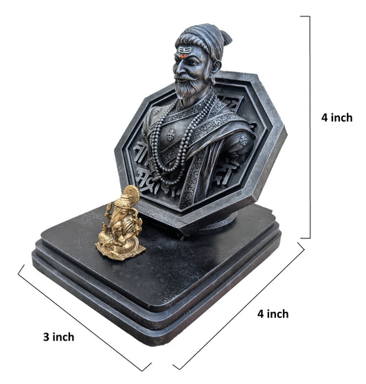 Chhatrapati Shivaji Maharaj with Ganpati Bappa(4.5inch)(Limited Edition)
