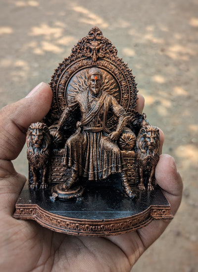 Chhatrapati Shivaji Maharaj Statue Idol Sculpture Showpiece Figurine Murti (4 inch)