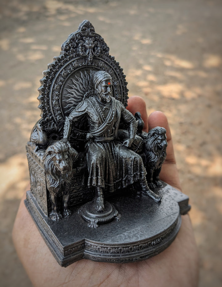 Chhatrapati Shivaji Maharaj Statue Idol Sculpture Showpiece Figurine Murti (4 inch)
