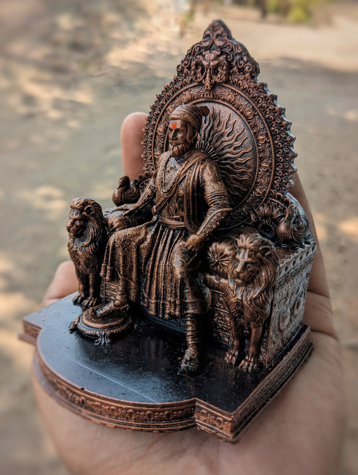 Chhatrapati Shivaji Maharaj Statue Idol Sculpture Showpiece Figurine Murti (4 inch)