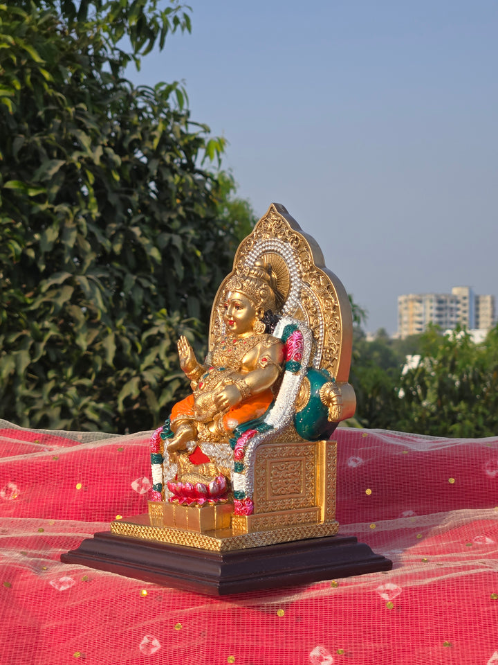 Lord Kubera Idol (8.5 inch) – God of Wealth Murti for Office Desk, Shop & Home Mandir