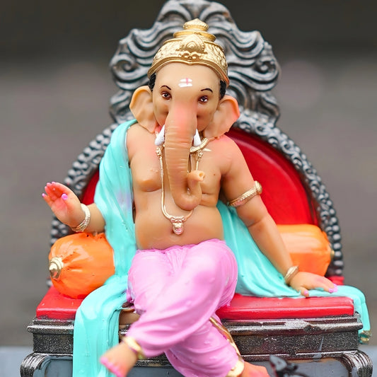 Ganpati Bappa Royal Sofa Murti (4 inch) – Ganesh Idol on Sofa