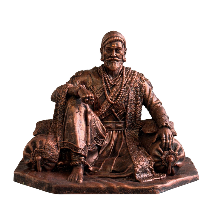 Chhatrapati Shivaji Maharaj Aramat Baithak Murti (4 inch) – Multicolour Car Dashboard Idol
