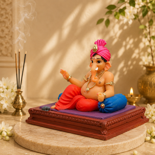 Ganpati Bappa Pheta Murti (3 inch) – Maharashtrian Pheta Ganesh Idol