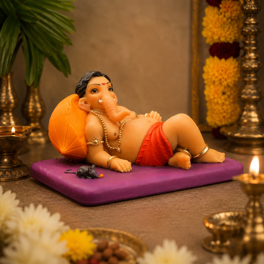 Ganpati Bappa Ladu Murti (3 inch) – Ganesh with Ladoo Idol