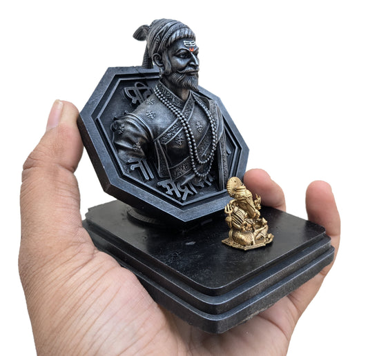 Chhatrapati Shivaji Maharaj with Ganpati Bappa(4.5inch)(Limited Edition)