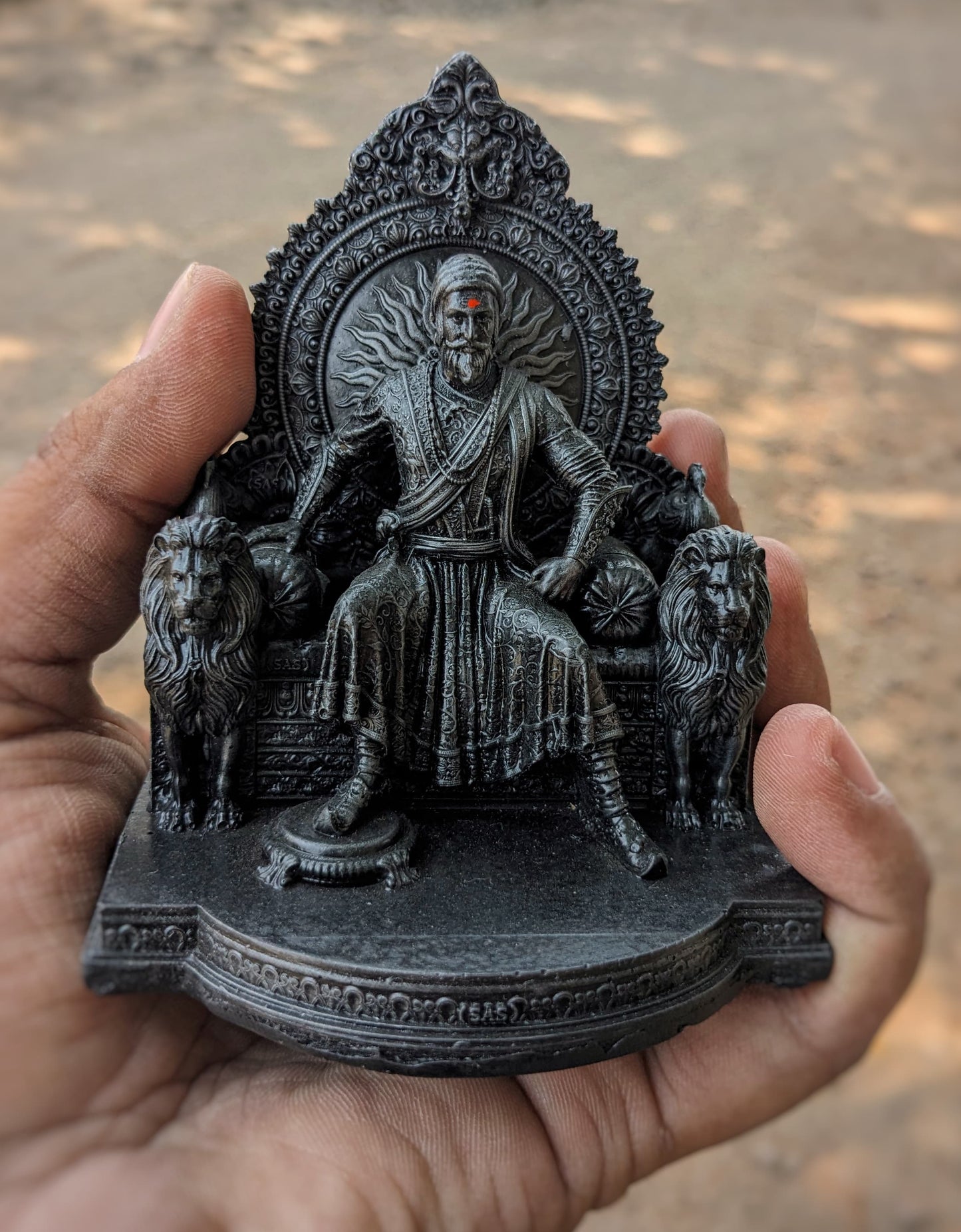 Chhatrapati Shivaji Maharaj Statue Idol Sculpture Showpiece Figurine Murti (4 inch)