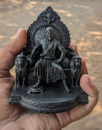 Chhatrapati Shivaji Maharaj Statue Idol Sculpture Showpiece Figurine Murti (4 inch)