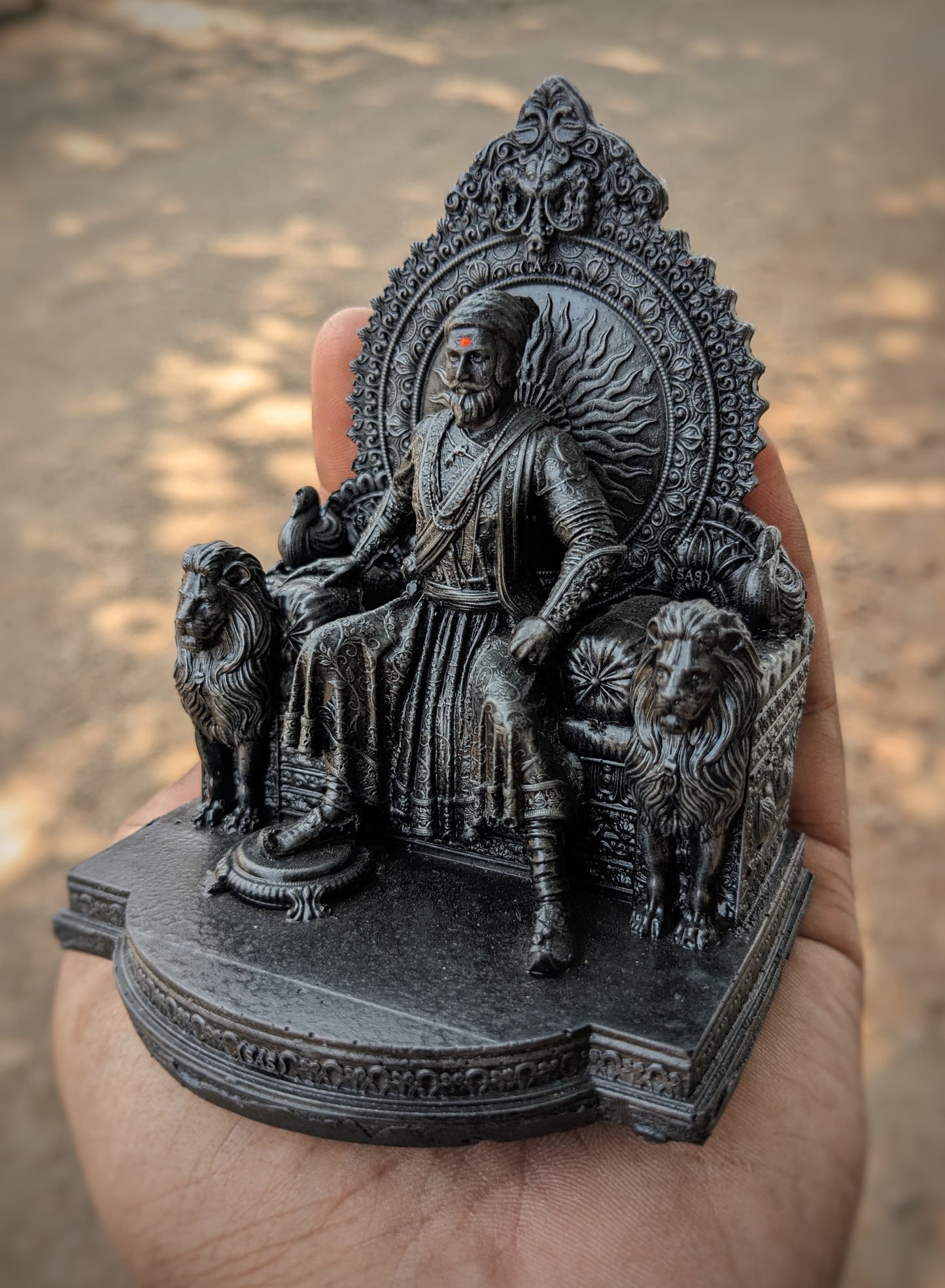 Chhatrapati Shivaji Maharaj Statue Idol Sculpture Showpiece Figurine Murti (4 inch)