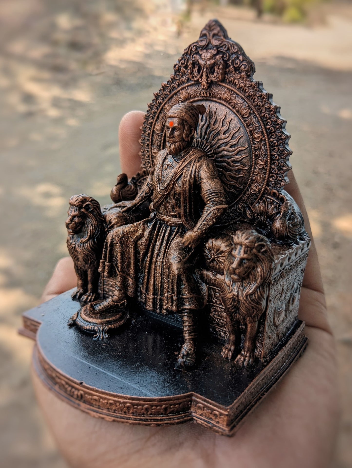 Chhatrapati Shivaji Maharaj Statue Idol Sculpture Showpiece Figurine Murti (4 inch)