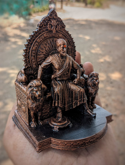 Chhatrapati Shivaji Maharaj Statue Idol Sculpture Showpiece Figurine Murti (4 inch)