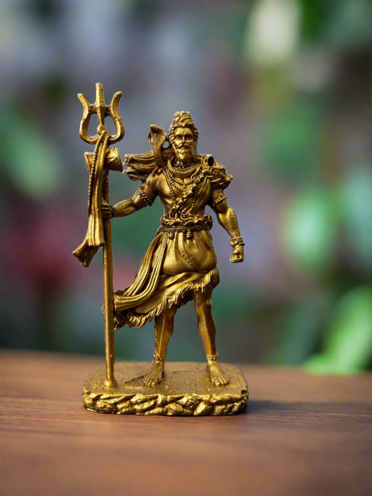 Shiva-The Protector Antique Gold