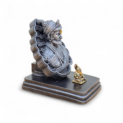 Chhatrapati Sambhaji Maharaj with bappa (4.5 inch)