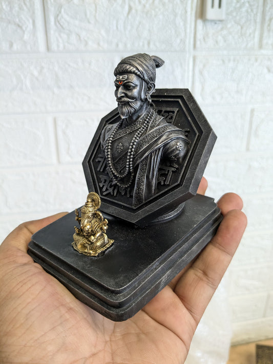 Chhatrapati Shivaji Maharaj with Ganpati Bappa(4.5inch)(Limited Edition)