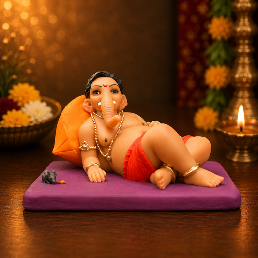 Ganpati Bappa Ladu Murti (3 inch) – Ganesh with Ladoo Idol