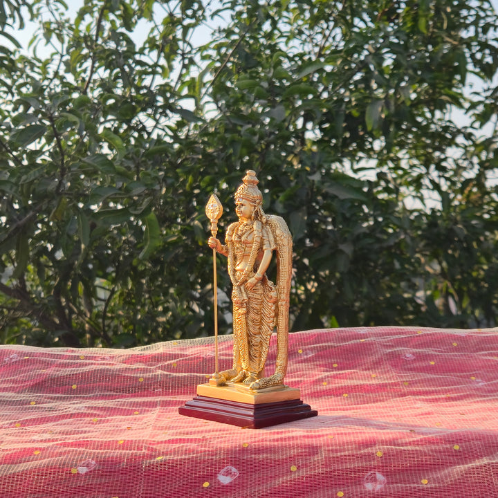 Lord Murugan Idol with Vel (6, 9 & 12 inch) – Kartikeya Murti for Home Mandir