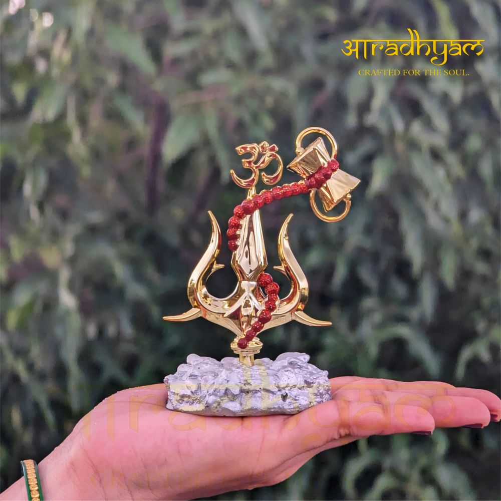 Shiv Trishul With Damroo 4 inch