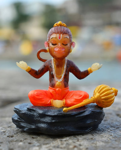 Meditating Bal Hanuman (3.5 inch)