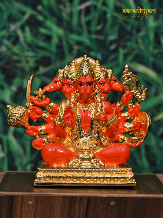 Panchmukhi Hanuman (Gold plated)
