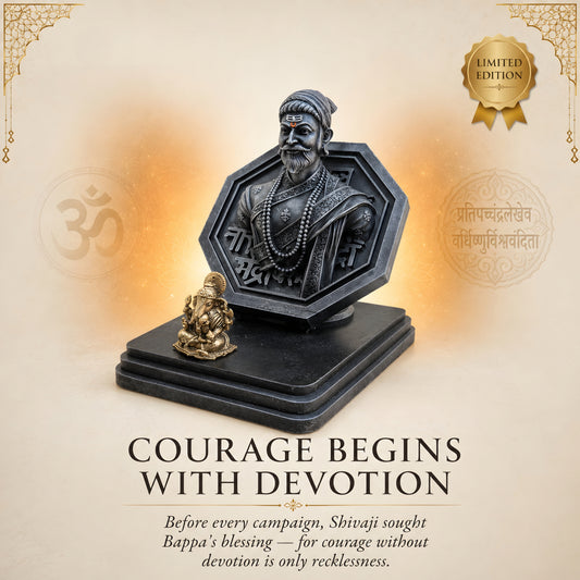 Chhatrapati Shivaji Maharaj with Ganpati Bappa(4.5inch)(Limited Edition)